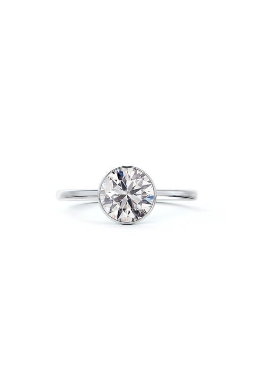 De Beers Forevermark x Micaela Hidden Halo Bezel Set Diamond Engagement Ring in Platinum-D0.70Ct at Nordstrom, Size 6.5