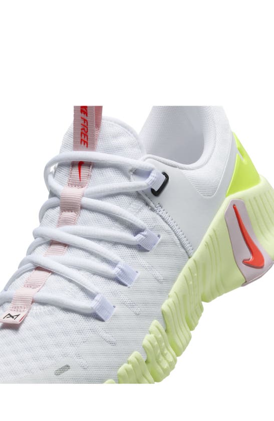 Shop Nike Free Metcon 5 Training Shoe In White/ Pink/ Bright Crimson