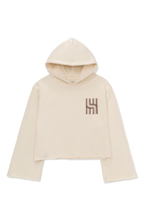 Shop Honor The Gift Oversize Cotton Graphic Hoodie In Cream