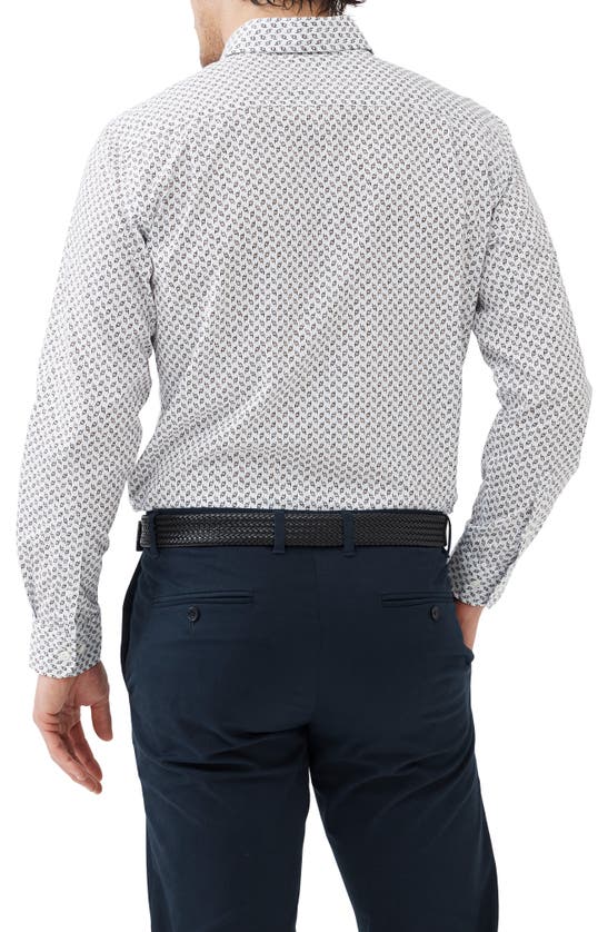 Shop Rodd & Gunn Lakeswood Geo Print Cotton Button-up Shirt In Black Sand