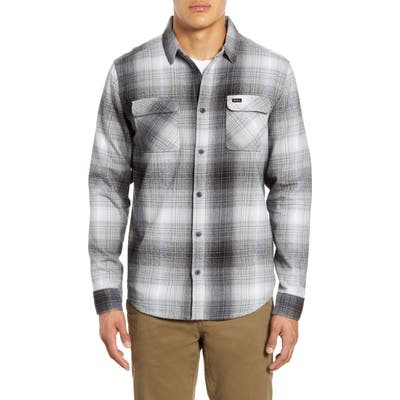 Rvca Muir Button-Up Flannel Shirt, Black
