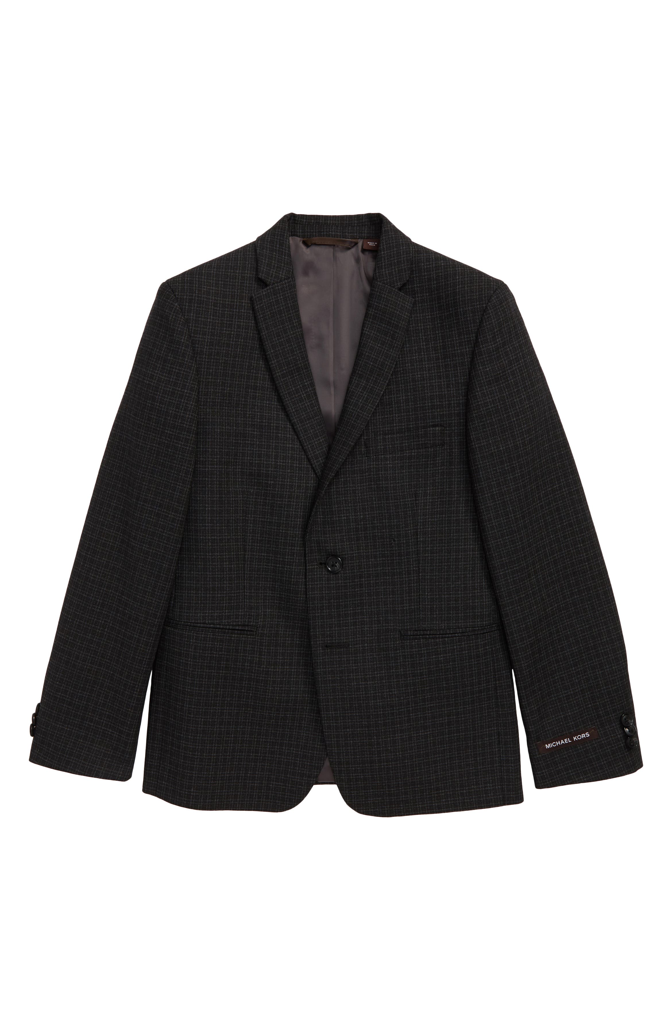 Michael Kors Mini Grid Wool Blend Sport Coat (Big Boys) | Nordstrom