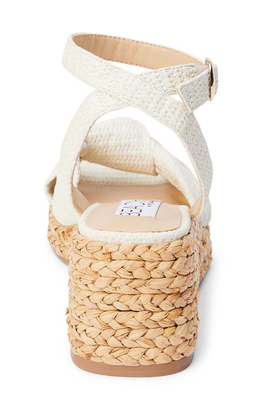 Shop Beach By Matisse Ibiza Ankle Strap Platform Wedge Sandal In Ivory