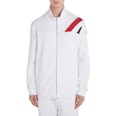 Moncler Fleece Zip Jacket, White