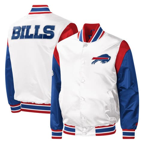 Men's Starter Royal/Red Buffalo Bills Enforcer Satin Varsity Full-Snap  Jacket