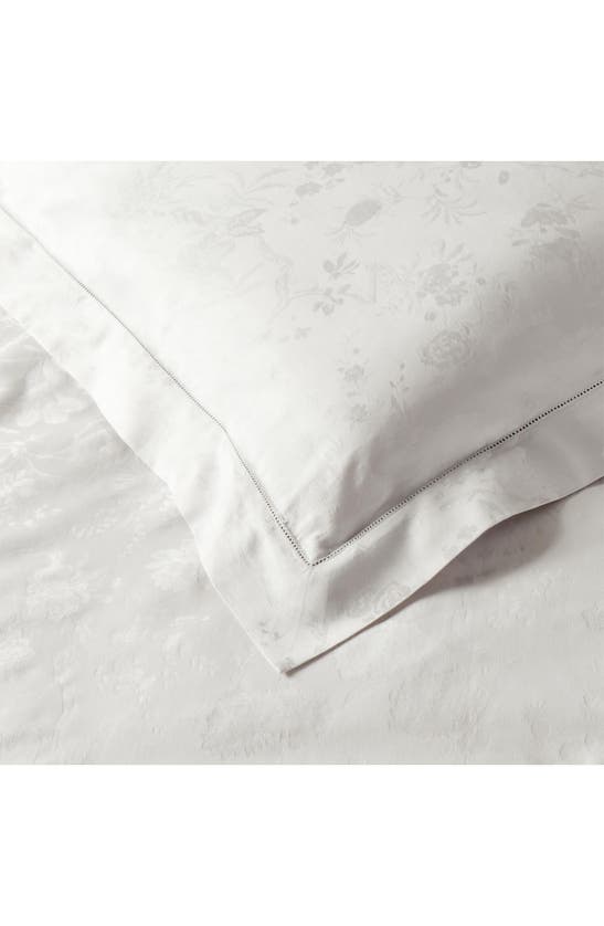 Shop Ralph Lauren Bethany Floral Jacquard Duvet Cover In Parchment