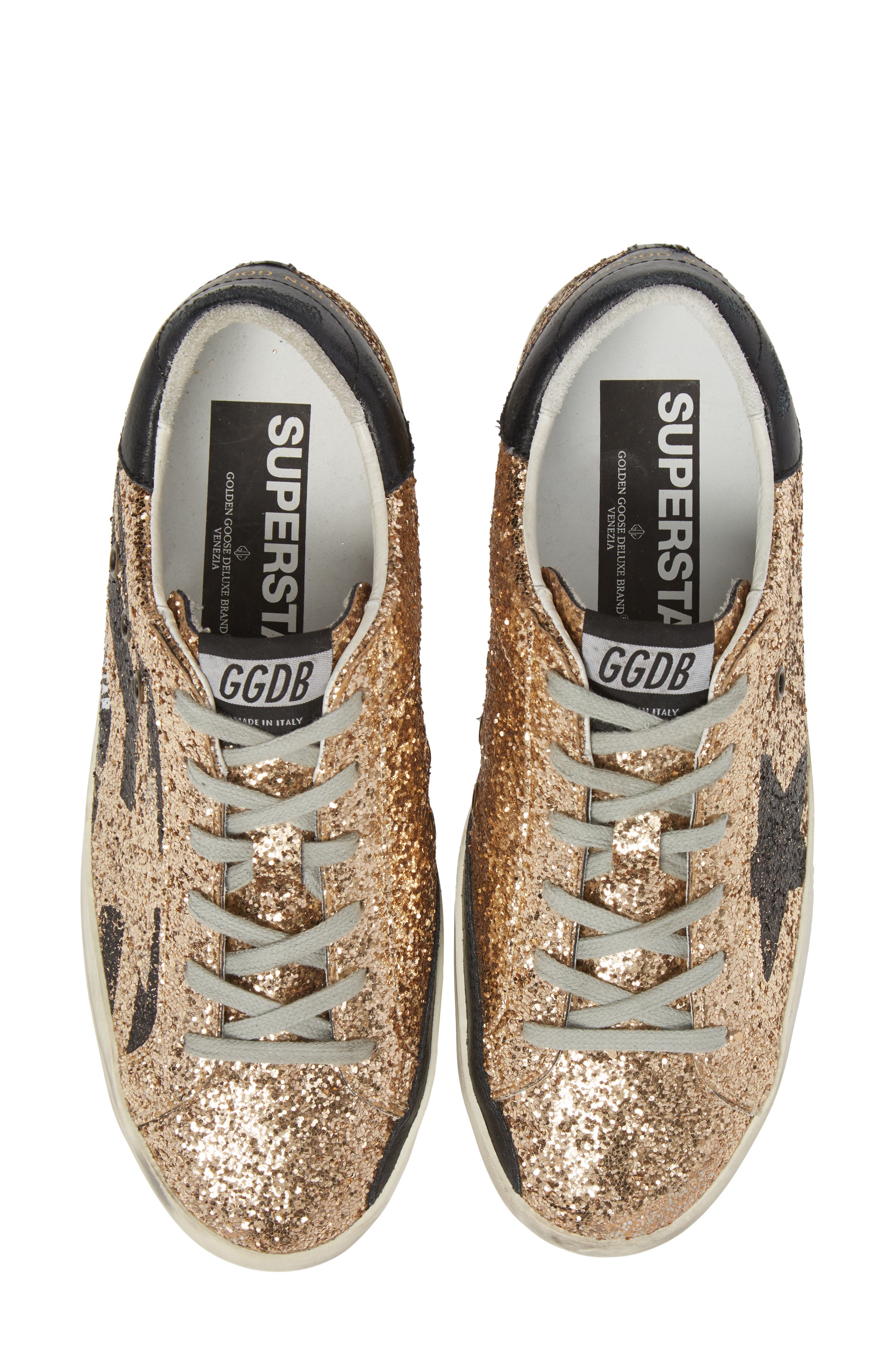golden goose women's superstar glitter sneakers