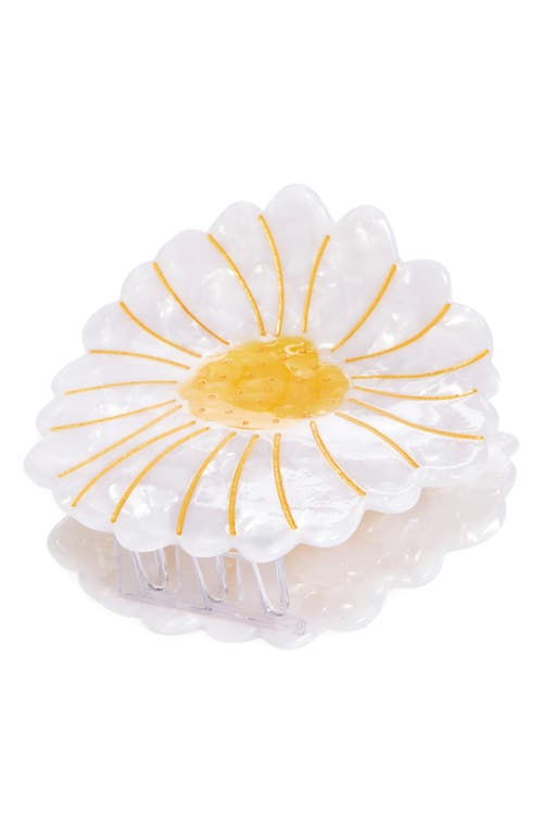 Solar Eclipse Daisy Claw Hair Clip in White at Nordstrom