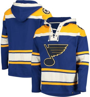 Men's '47 Royal St. Louis Blues Superior Lacer Pullover Hoodie