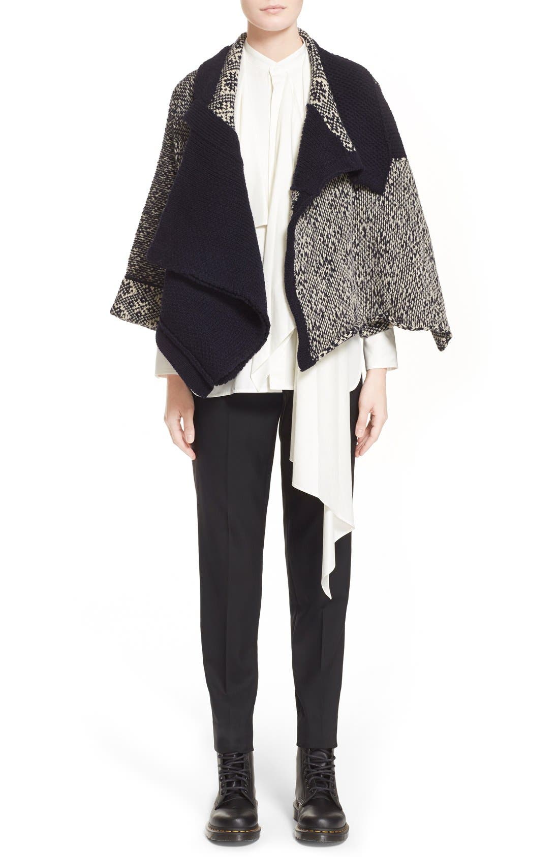 Y's by Yohji Yamamoto Big Collar Knit Wool Jacket Nordstrom