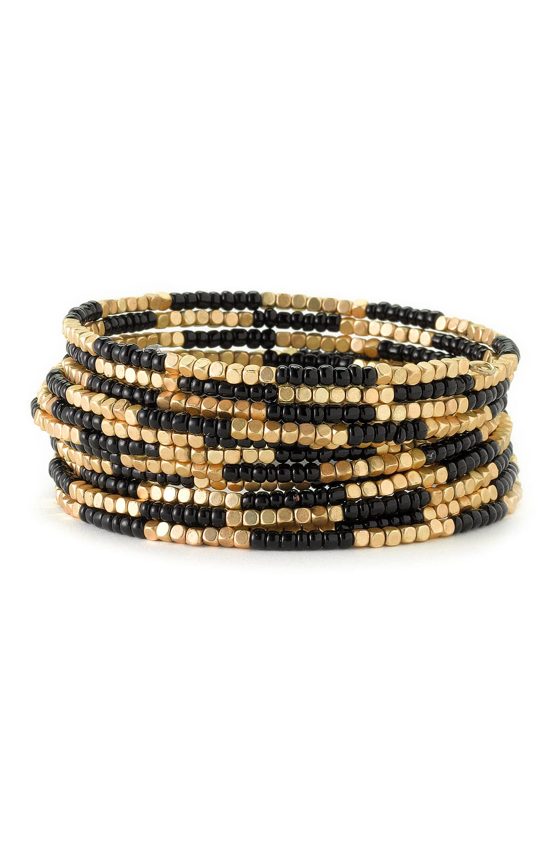 Cara Accessories Beaded Coil Bracelet Nordstrom