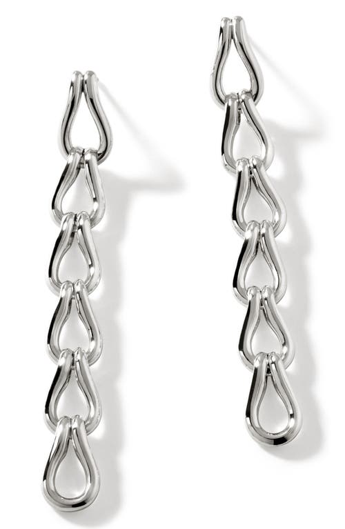 John Hardy Surf Link Drop Earrings in Silver at Nordstrom