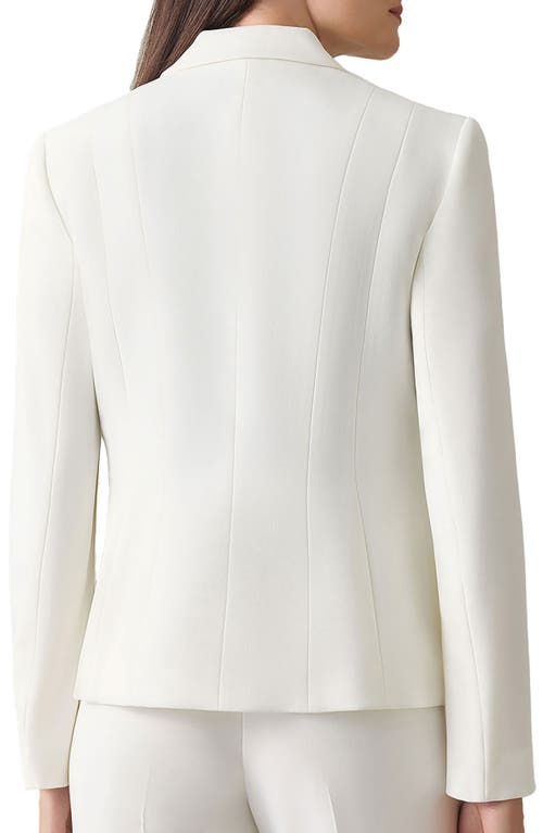 Kasper Petite Crepe One-button Jacket In Vanilla Ice