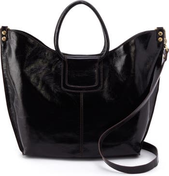 Hobo Sheila Tote Bag, Black, Leather