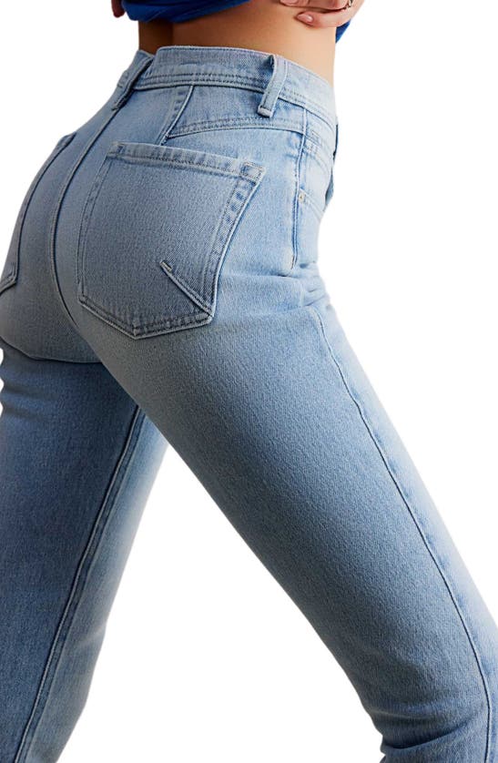 Shop Free People Leila High Rise Slim Leg Jeans In Prairie Livin