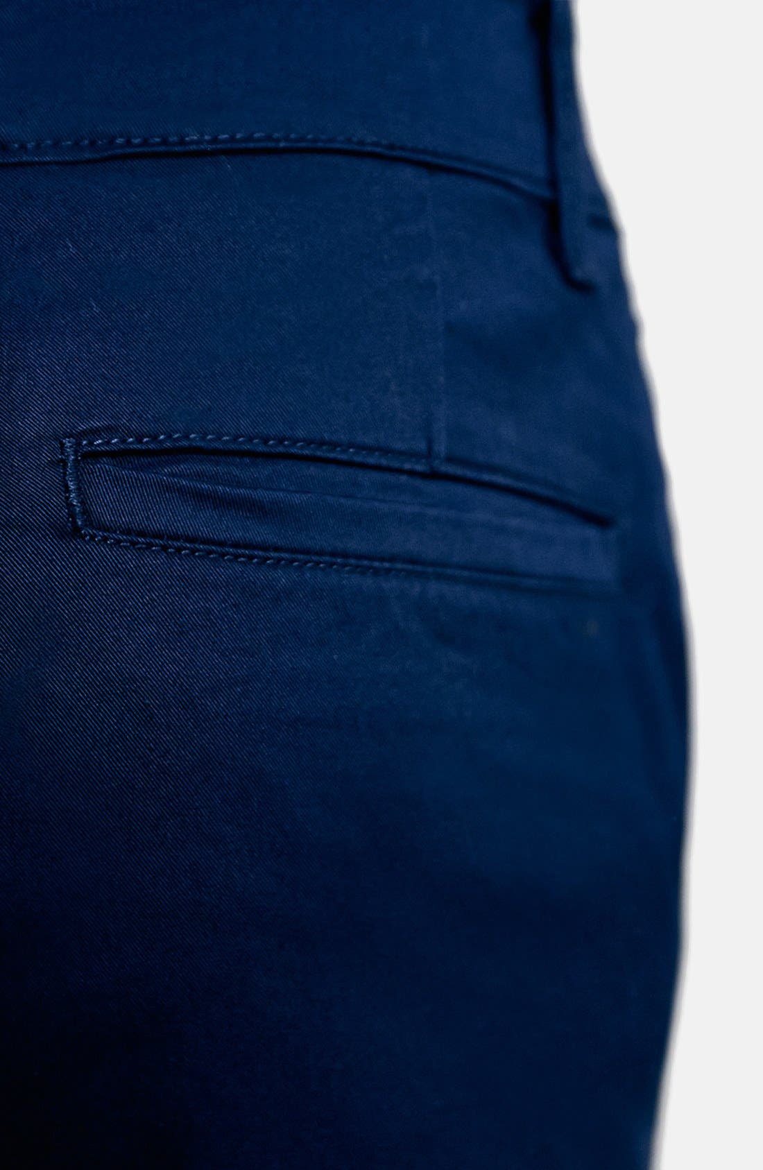 Topman Stretch Skinny Fit Chinos in Dark Blue at Nordstrom, Size 36 x 34
