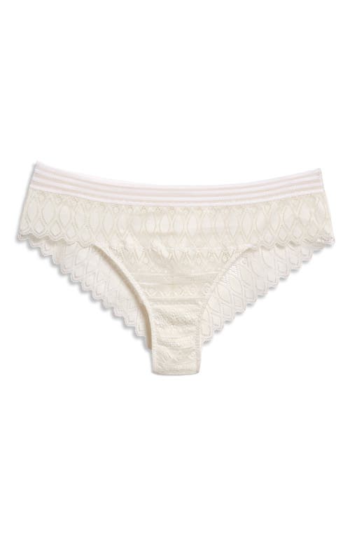 Etam Gravure Lace Hipster Panties In Perle