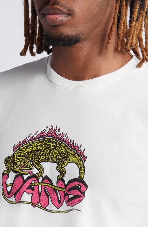 Vans Fiery Friend Graphic T-shirt In Marshmallow