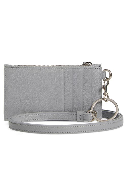 Shop Balenciaga Cash & Card Case On A Key Ring In Heather Grey