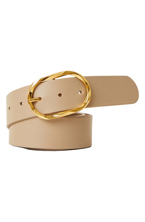 Shop B-low The Belt Kyra Leather Belt In Beige Gold