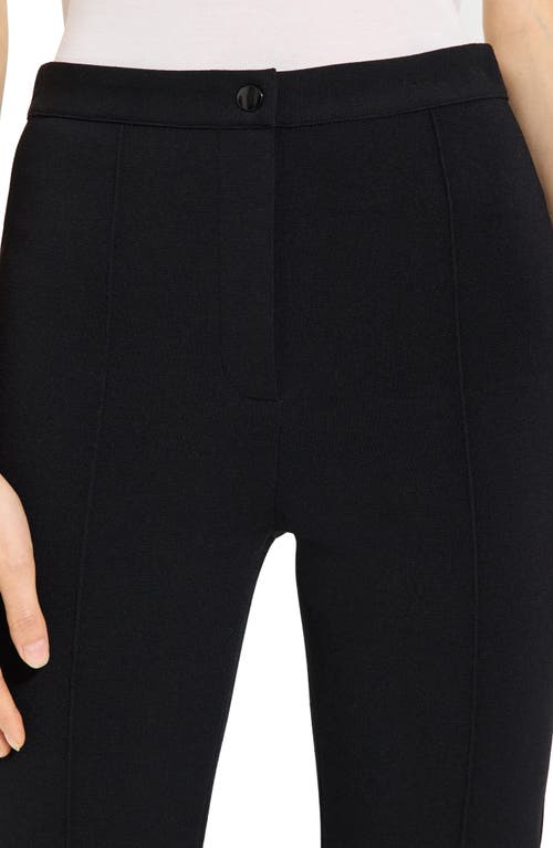 Theory Crepe Cashmere And Wool Flare Pants In Black