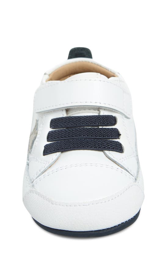 Shop Old Soles Kids' Platinum Bub Sneaker In Snow / Navy / Gris / Navy Sole