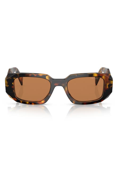 Prada 51mm Rectangular Sunglasses in Tortoise at Nordstrom