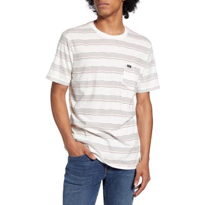 Rvca Wavy Stripe Pocket T-Shirt, White