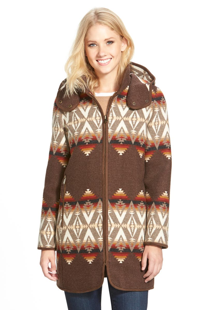 Pendleton Santa Fe Jacquard Hooded Blanket Coat Nordstrom Pendleton Santa Fe Jacquard Hooded Blanket Coat Nordstrom