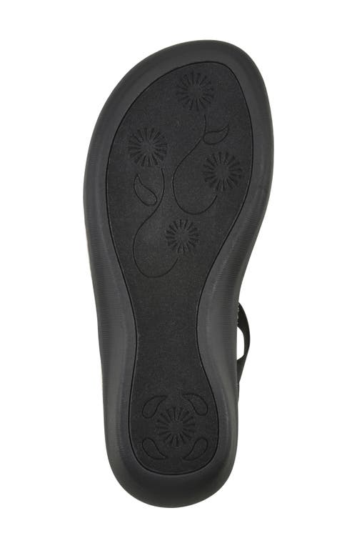 Cliffs By White Mountain Camryn Strappy Wedge Sandal In Black/nubuck