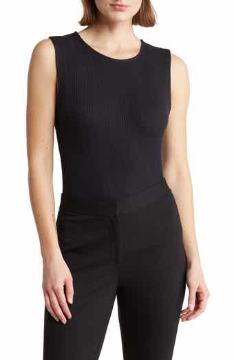 Vince, Crochet Neck Camisole in Light Shell