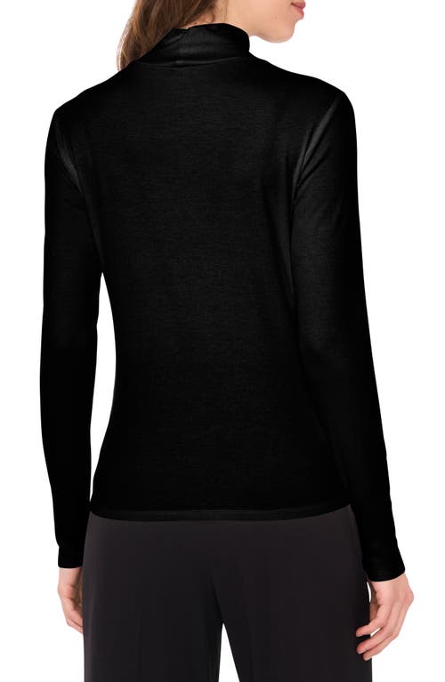 Shop Halogenr Halogen(r) Ribbed Mock Neck Top In Rich Black