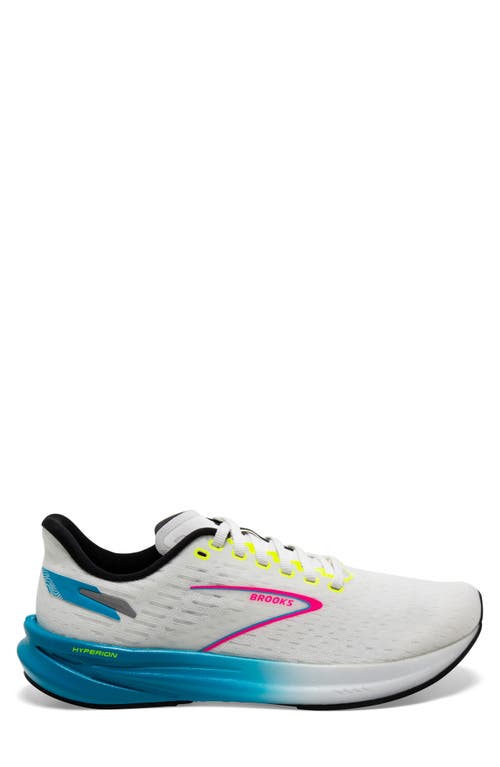 Brooks Hyperion Running Shoe In White/blue/pink
