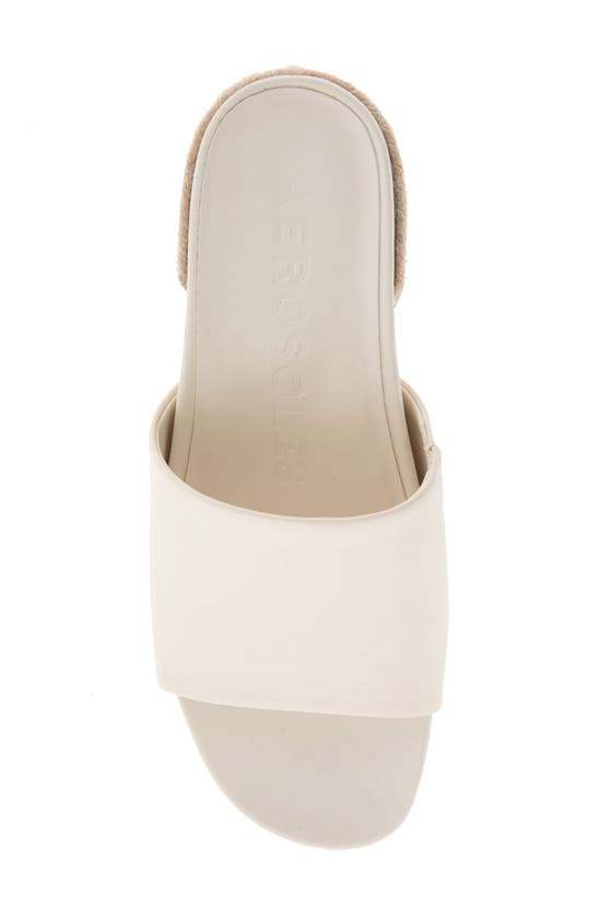 Shop Aerosoles Clark Raffia Block Heel Sandal In Eggnog Leather