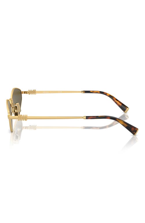 Shop Miu Miu 56mm Irregular Sunglasses In Gold