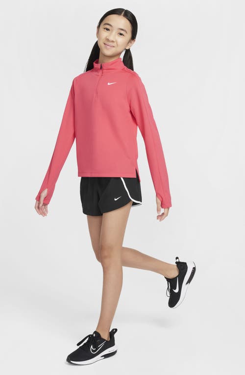 Shop Nike Kids' Dri-fit Half Zip Pullover In Aster Pink/white