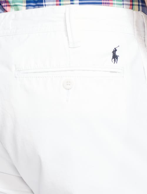 Polo Ralph Lauren White Cotton Twill Bermuda Shorts In White