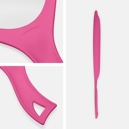 Zadro Xl Teardrop Handheld Mirror With Handle In Bright Pink