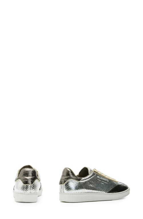 Shop Allsaints Thelma Metallic Sneaker In Silver Multi