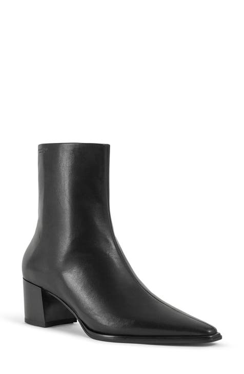 Best black booties low heel best sale