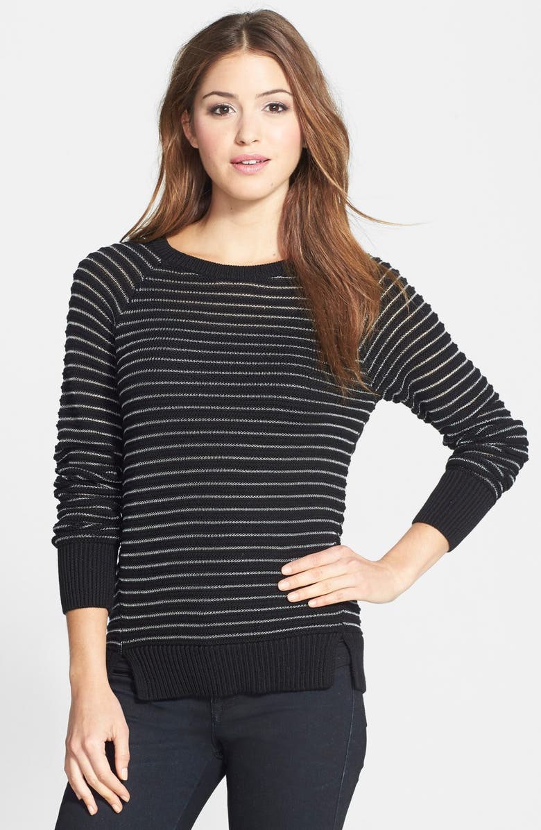 Halogen® Stitch Stripe Sweater (Regular & Petite) | Nordstrom