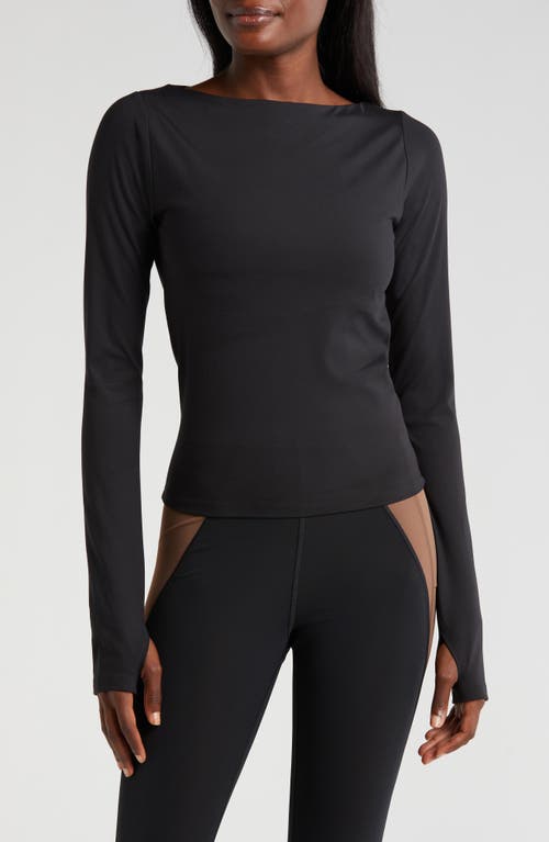 Daughter Lessons Activation Open Back Long Sleeve T-Shirt Black at Nordstrom,