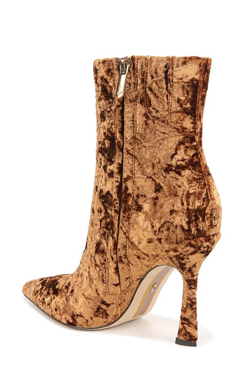 Sam Edelman Women's Ella Pointed Toe Brown High Heel Dress Booties In Copper Bronze