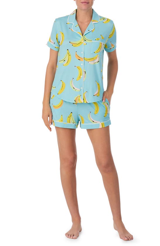 Shop Kate Spade Print Short Pajamas In Blue Novelty