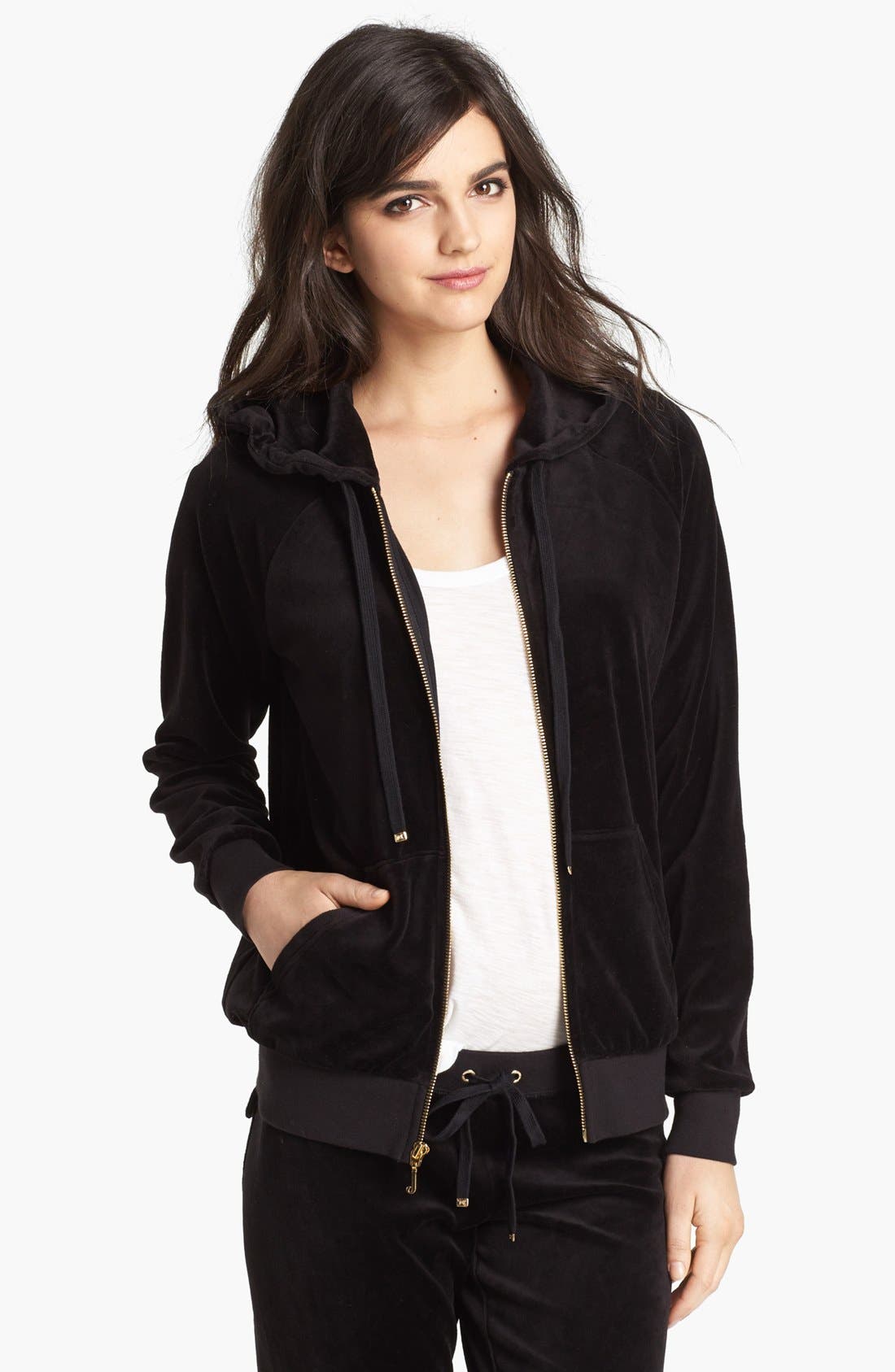 Juicy Couture Relaxed Fit Velour Zip Hoodie Nordstrom