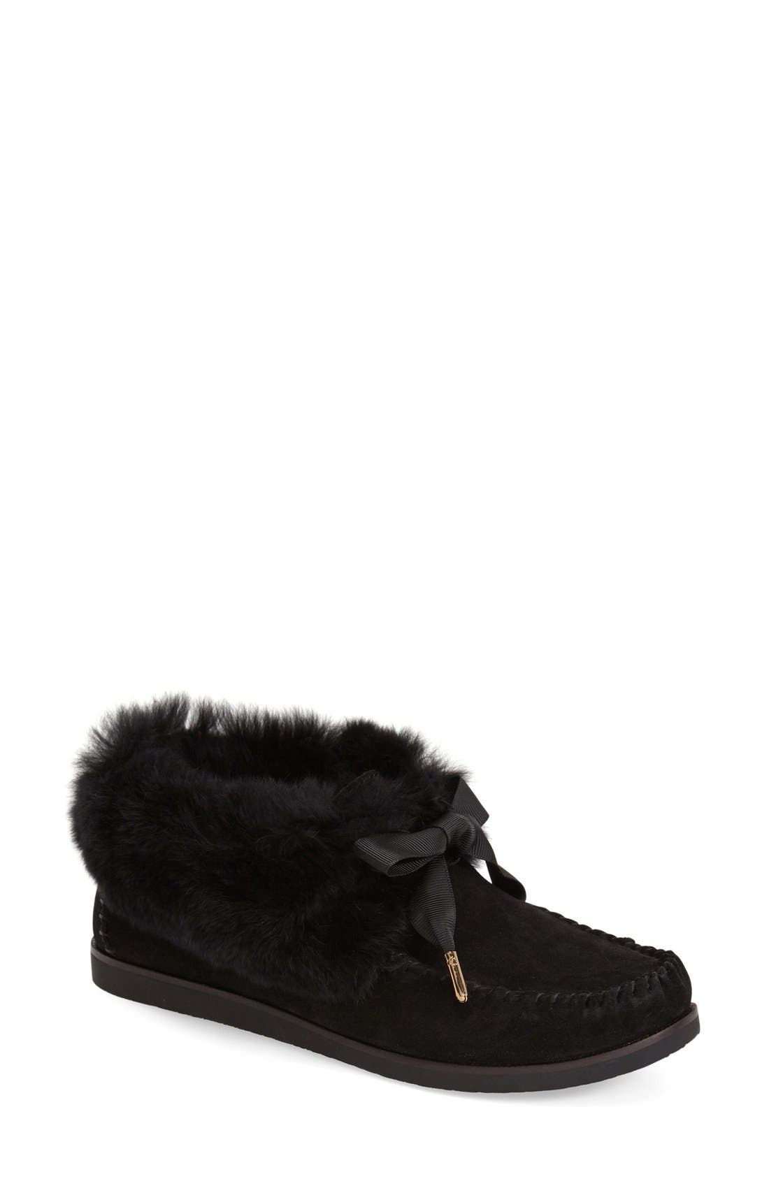 tory burch fur lined boots