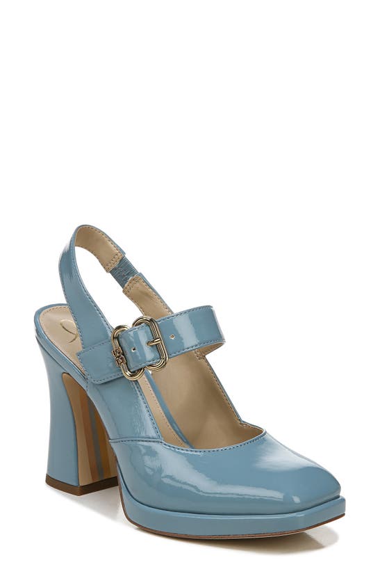 Sam Edelman Jildie Platform Slingback Sandal In Smokey Blue