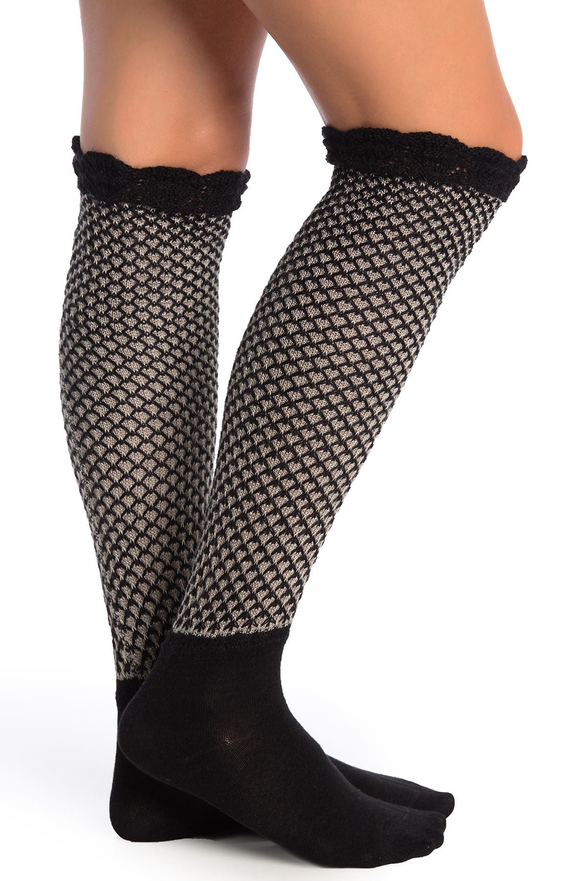 knee high socks and ankle boots