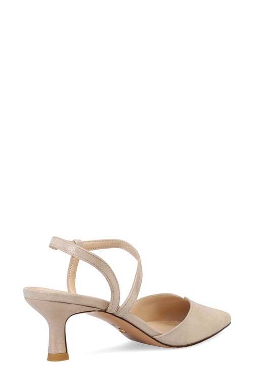 Shop Pelle Moda Kearn Asymmetric Ankle Strap Pump In Dark Taupe