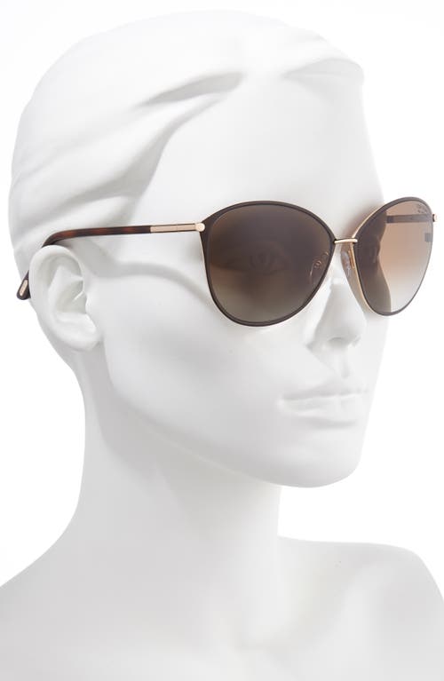 Shop Tom Ford Penelope 59mm Gradient Cat Eye Sunglasses In Shiny Rose Gold/brown